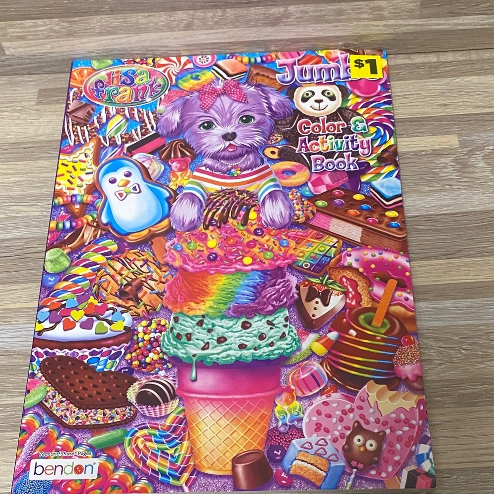 Lisa Frank stickers Colorful Puppy and Unicorn Activity Books